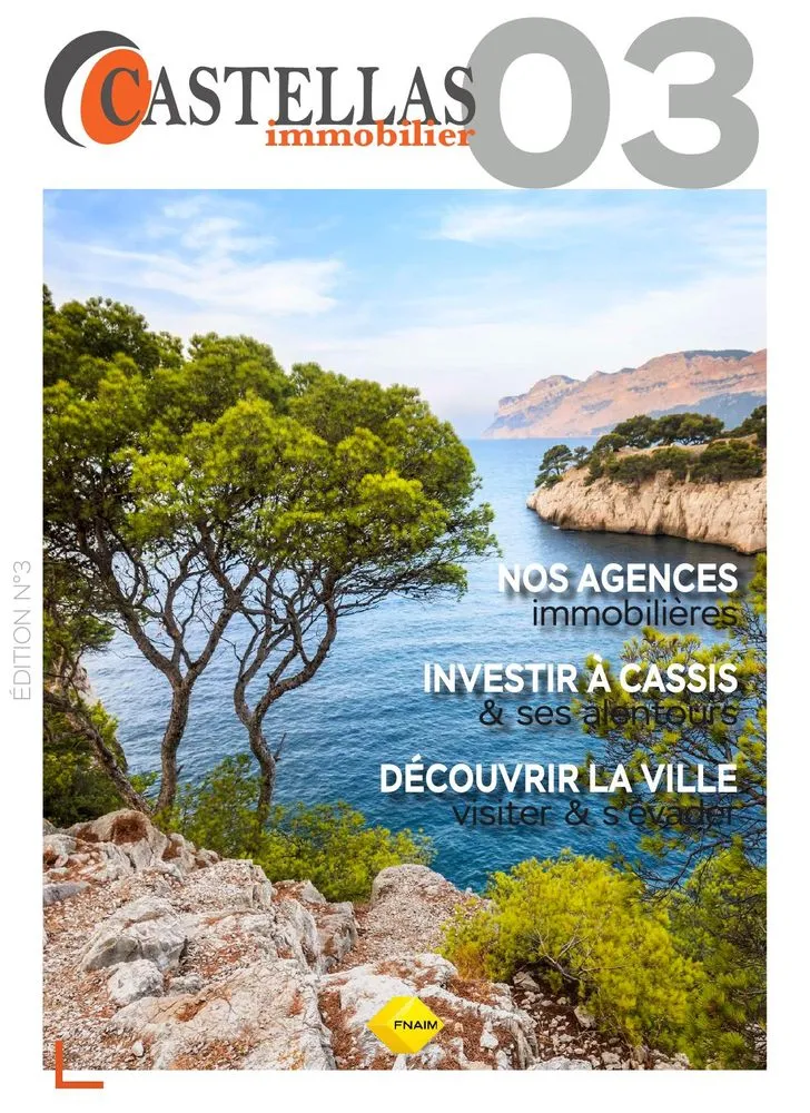 Couverture de la plaquette Castellas Immobilier, calanques de Cassis