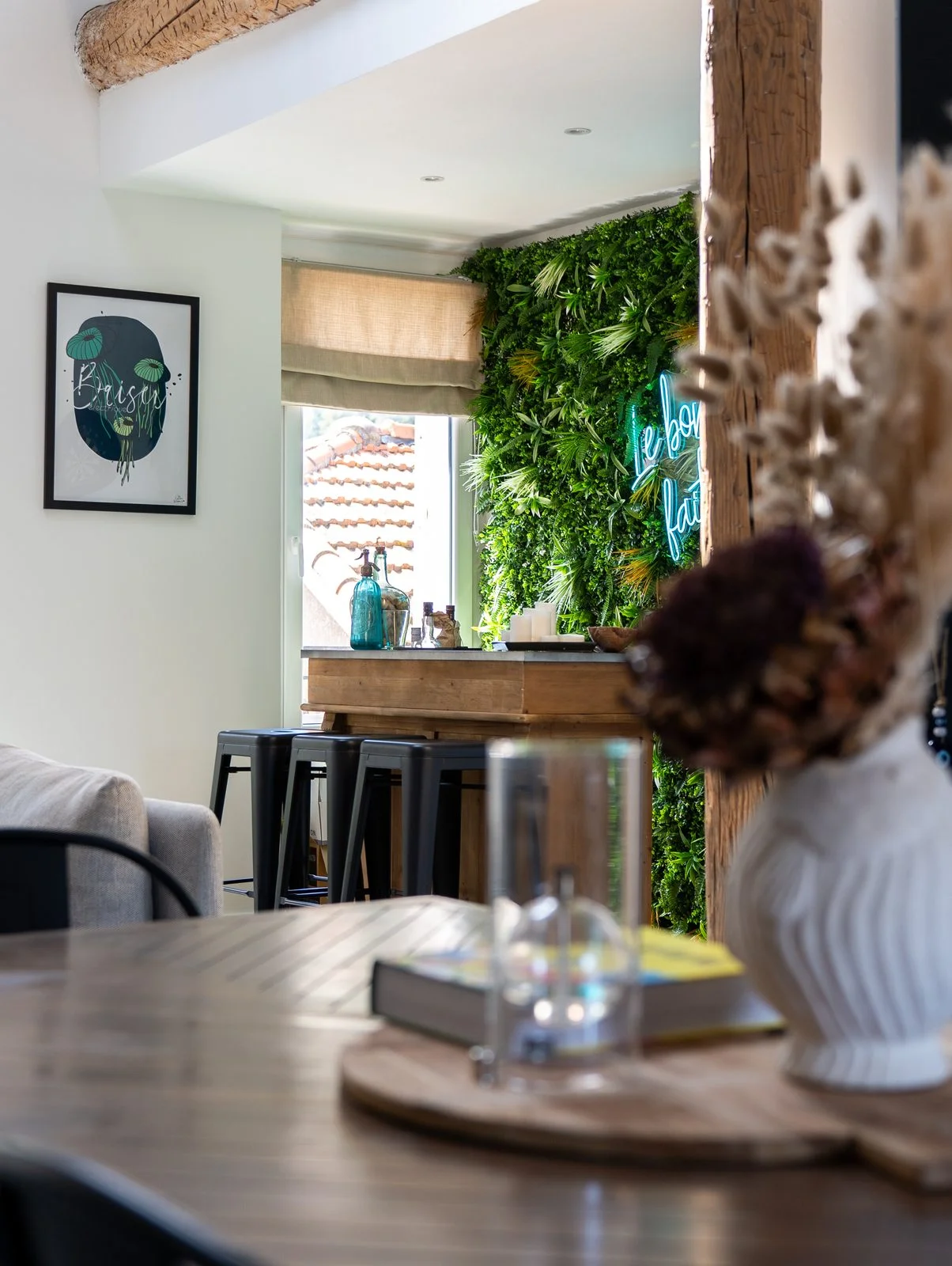 Détail de la pièce de vie, reportage immobilier