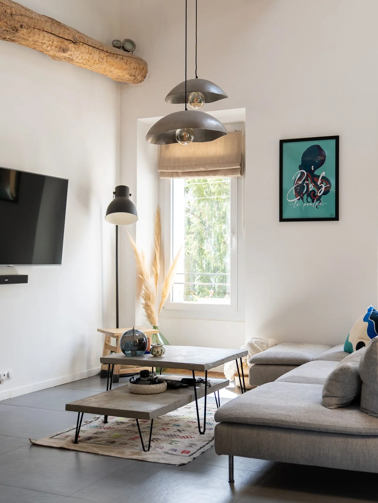 Salon lumineux, photo immobilière professionnelle
