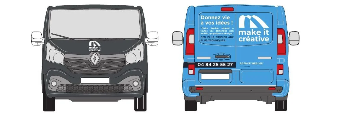 Vues avant et arrière du covering Make It Créative