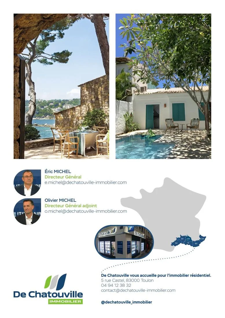 Face avant de la pochette commerciale De Chatouville Immobilier